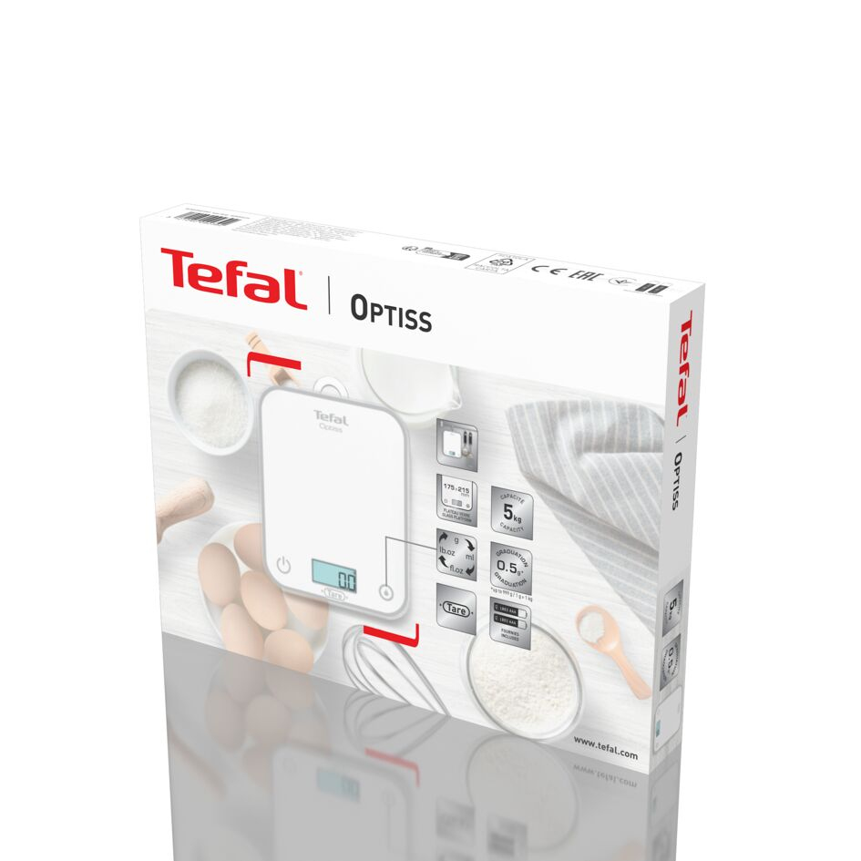 Tefal Optiss BC50U0 White Countertop Rectangle Electronic kitchen scale – image 9