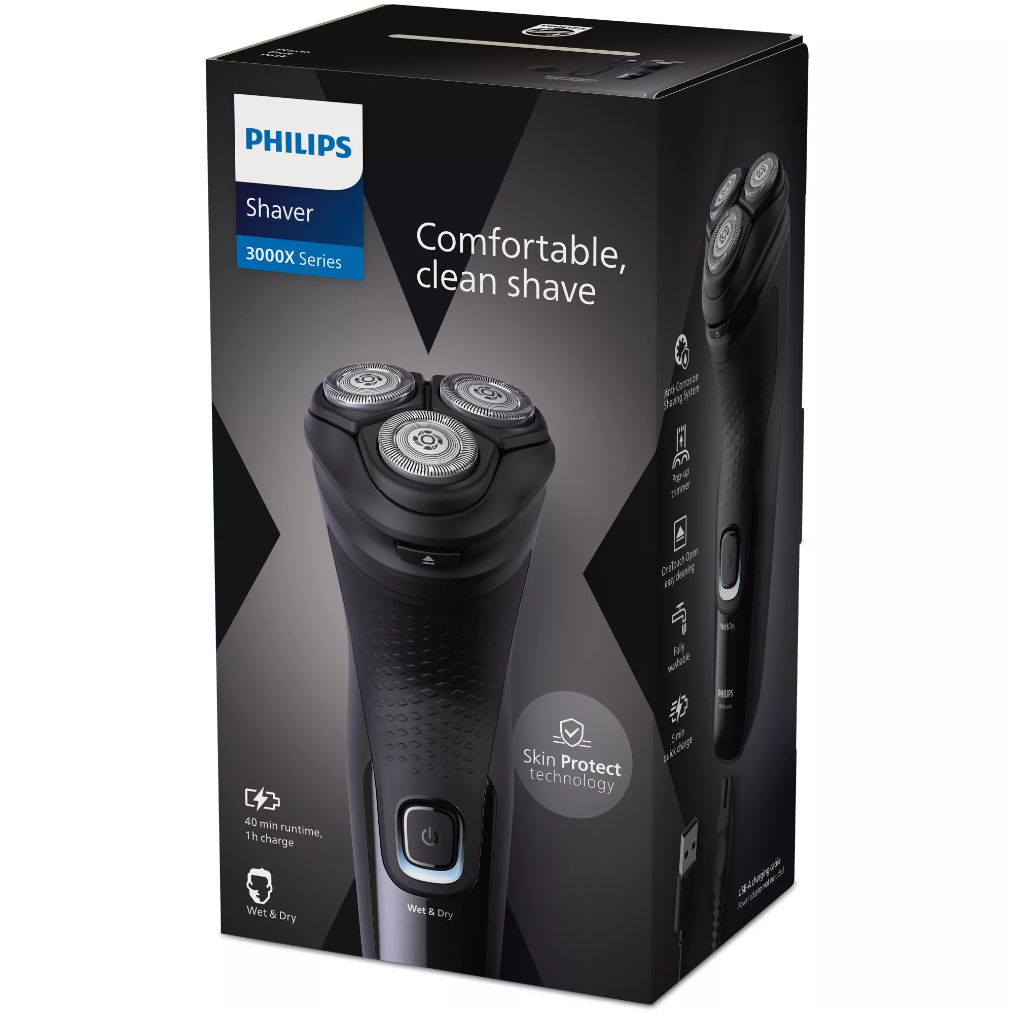 Philips Shaver 3000X Series X3001/00 Wet & Dry Electric Shaver – image 3