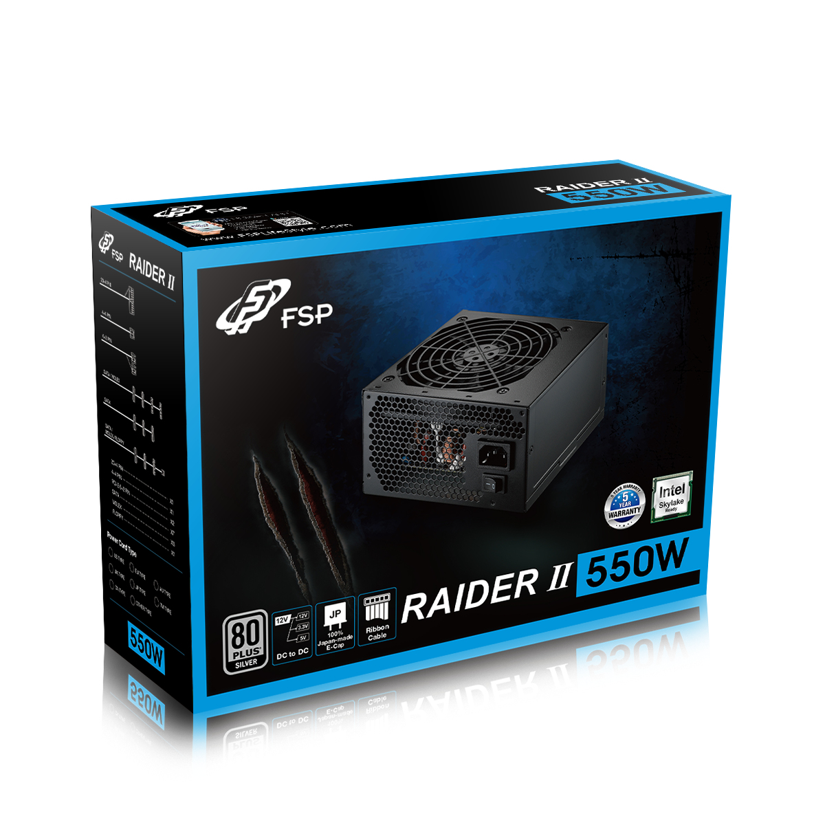 FSP Raider II power supply unit 550 W 24-pin ATX ATX Black image 2