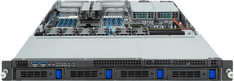 GIGABYTE R163-S30-AAB2 LGA 4677 (Socket E) Rack (1U) Black, Steel – image 2