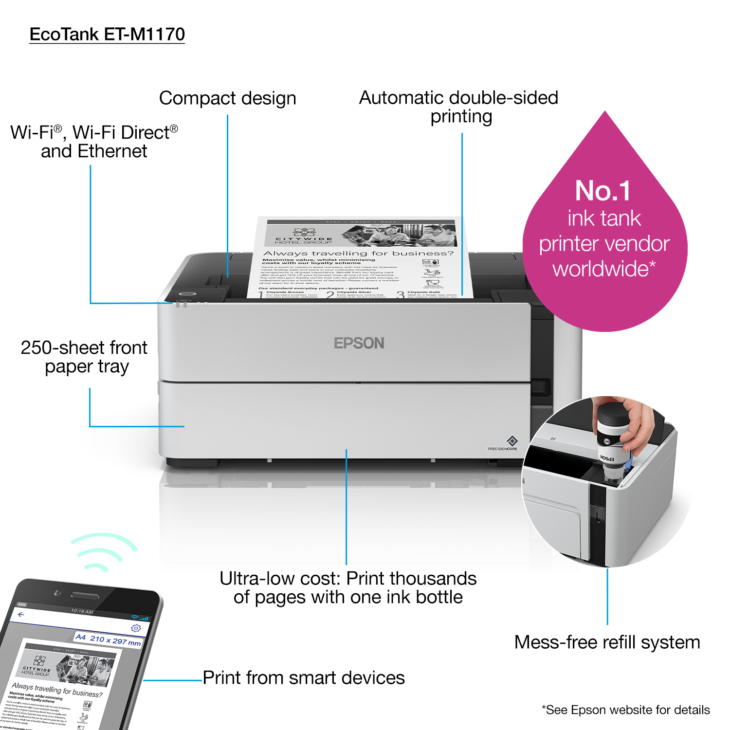 Epson EcoTank M1170 inkjet printer – image 7