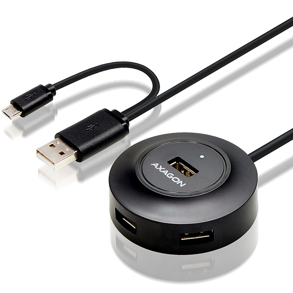 Axagon HUE-X6GB interface hub USB 2.0 480 Mbit/s Black – image 1