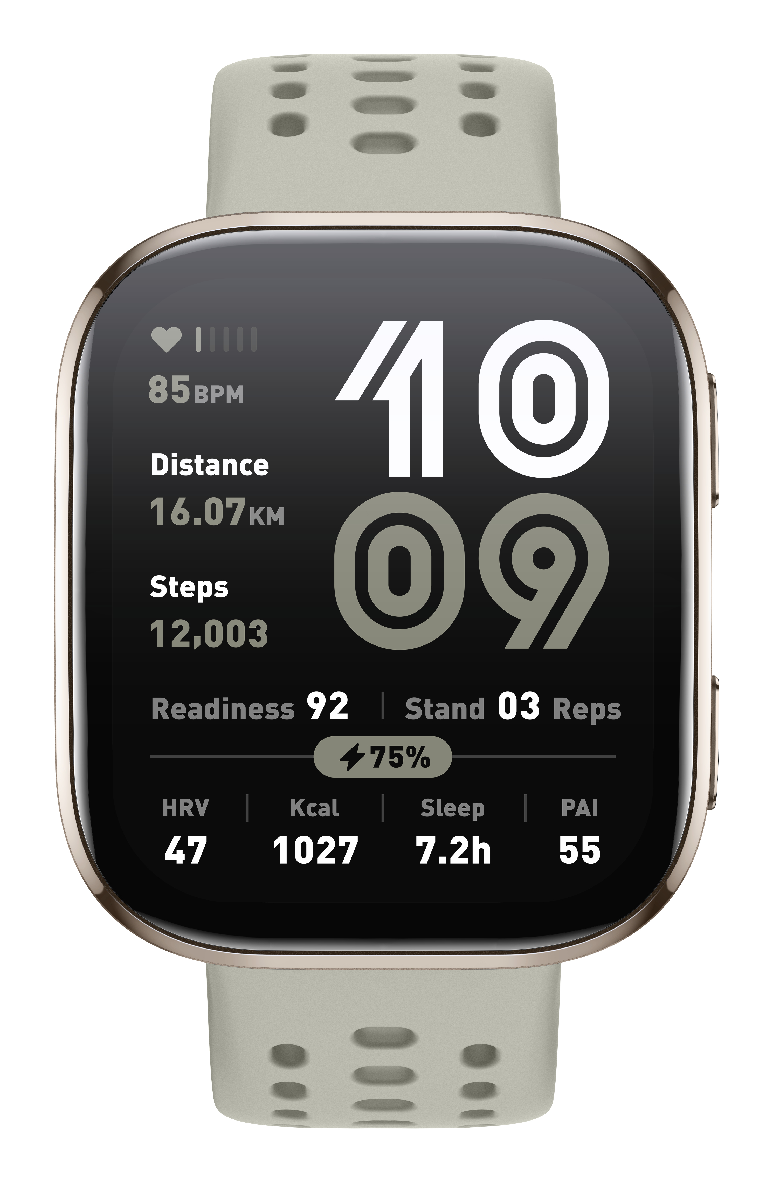 Amazfit Bip 6 Stone 5 cm (1.97") AMOLED Digitale 390 x 450 Pixel Touch screen Oro GPS (satellitare)
