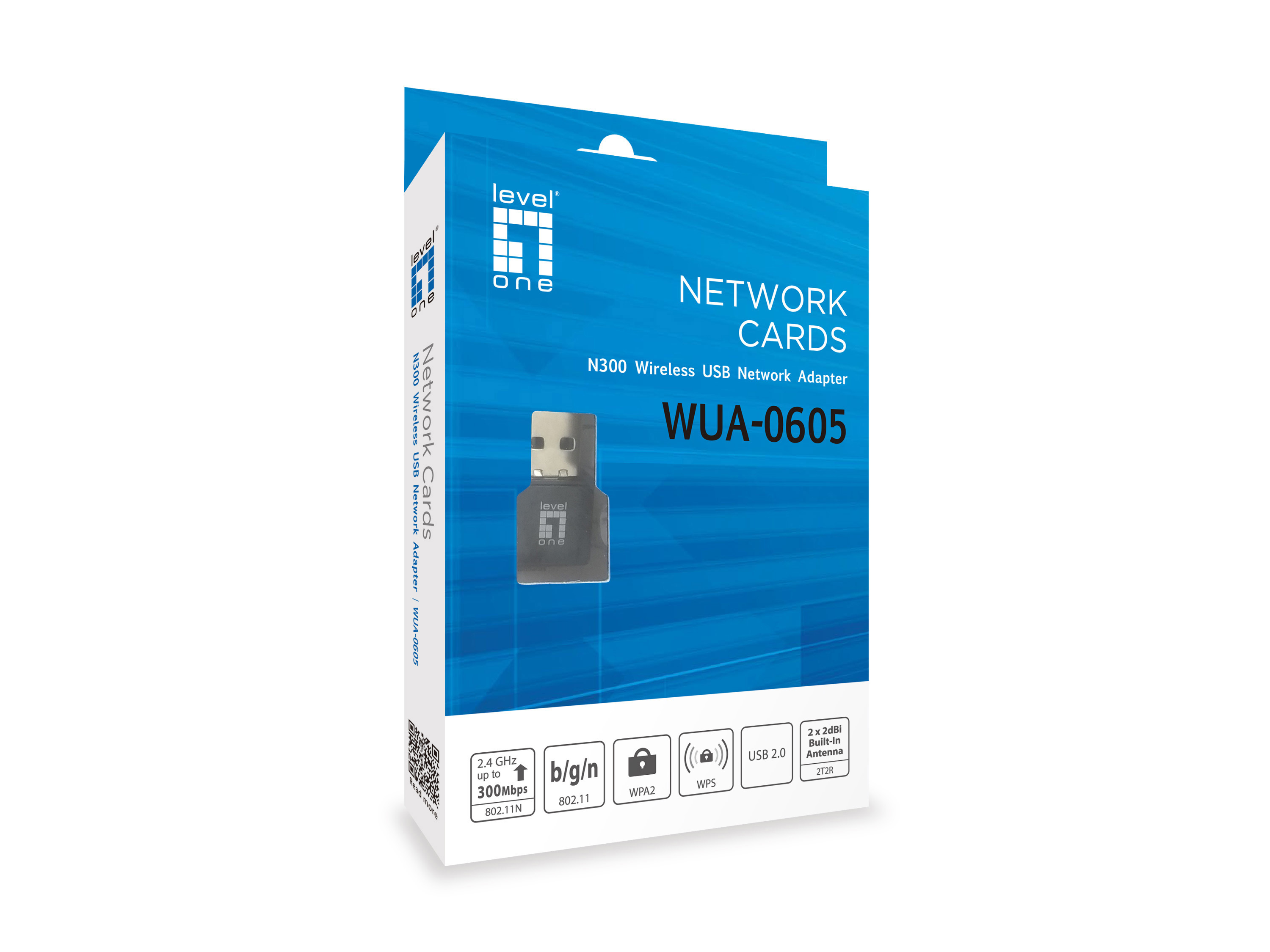 عکس آداپتور شبکه بی‌سیم LevelOne مدل WUA-0605 با سرعت 300 مگابیت بر ثانیه