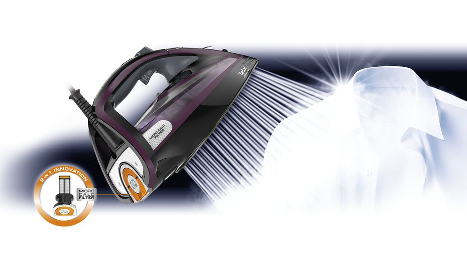Tefal Ultimate Pure FV9835 iron Dry & Steam iron Durilium Autoclean soleplate – image 2