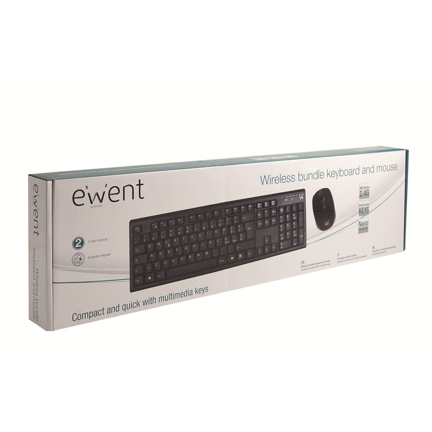 Ewent EW3133 keyboard Mouse included Office RF Wireless Italian Black – image 3