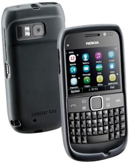 Cellularline SILICONCASEE6 mobile phone case Cover Black