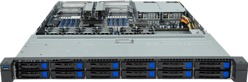GIGABYTE R163-S32-AAB1 LGA 4677 (Socket E) Rack (1U) Black, Steel – image 2