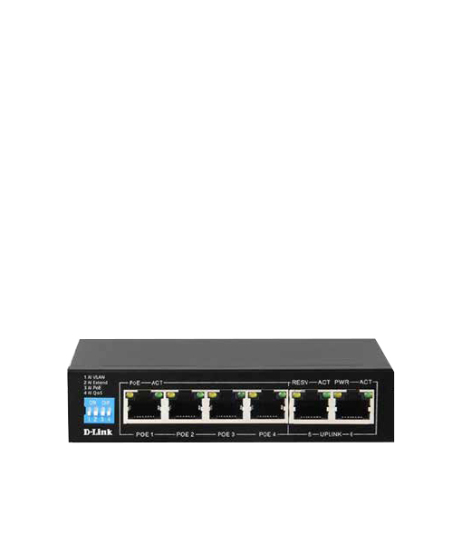D-Link DGS-F1006P-E network switch Gigabit Ethernet (10/100/1000) Power over Ethernet (PoE) Black