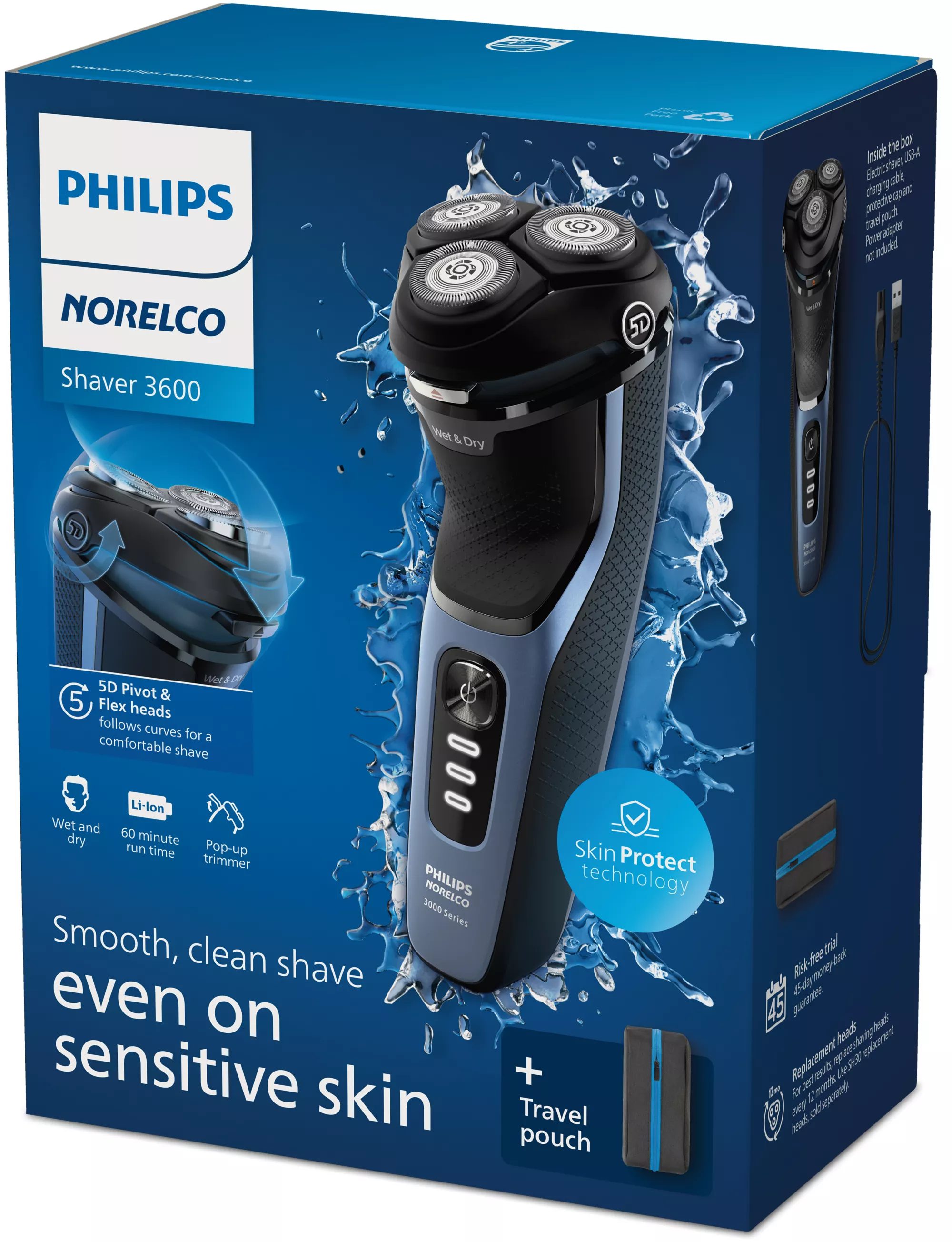 Philips S3243/91 men's shaver Rotation shaver Trimmer Black, Blue – image 3