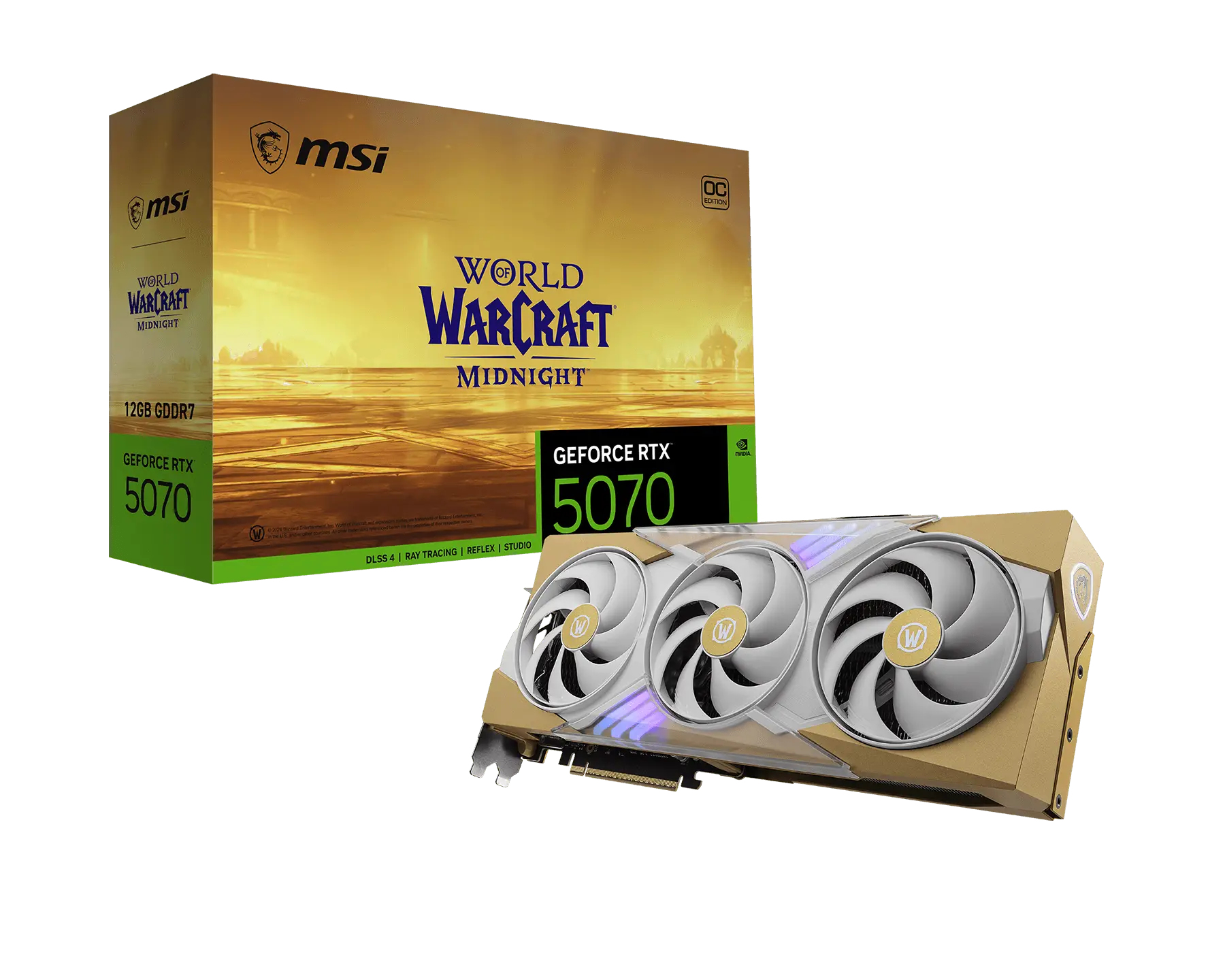 GeForce RTX 5070 12G World of Warcraft MIDNIGHT LIGHT EDITION OC