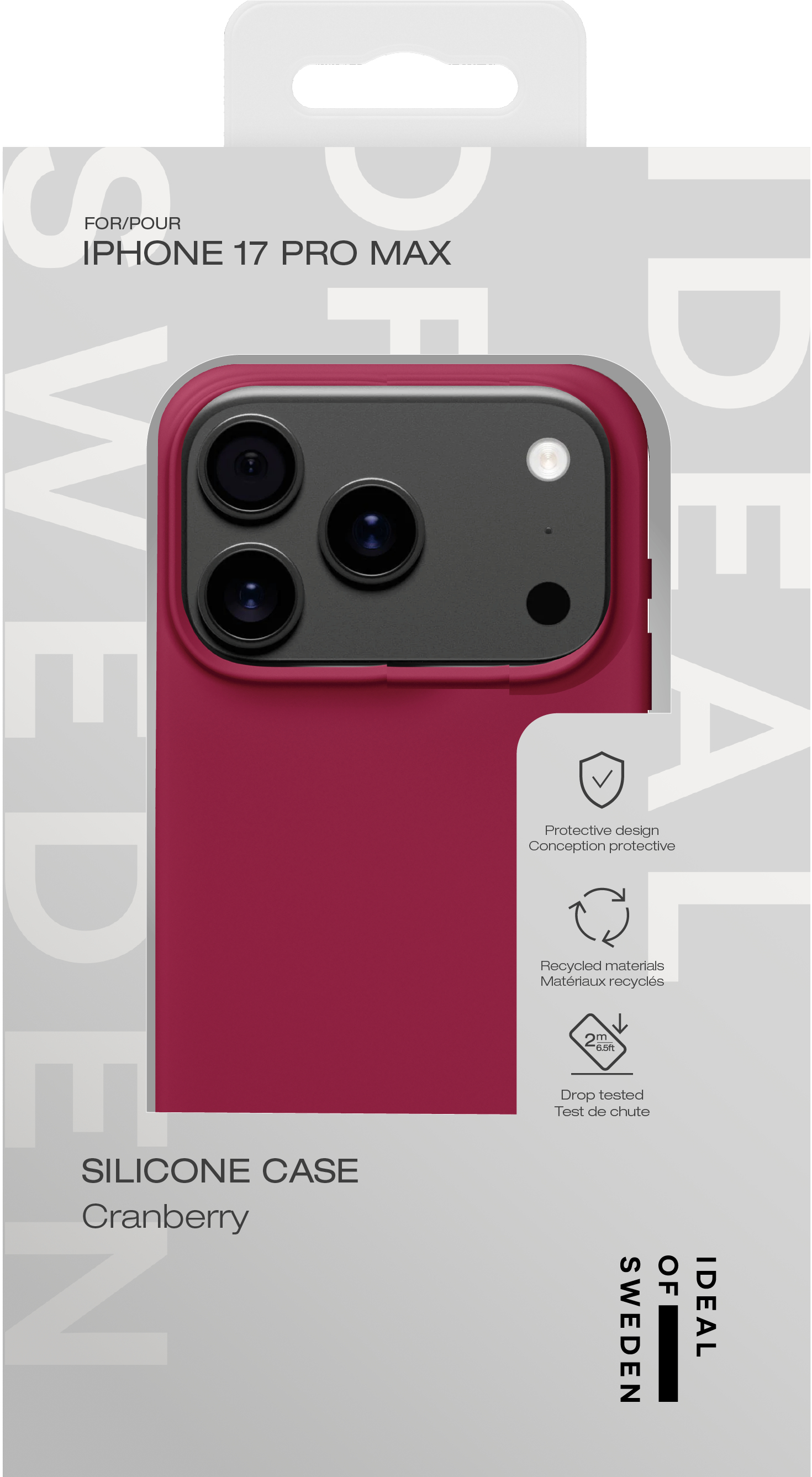 iDeal of Sweden Silicone Case iPhone 17 Pro Max Cranberry – image 3
