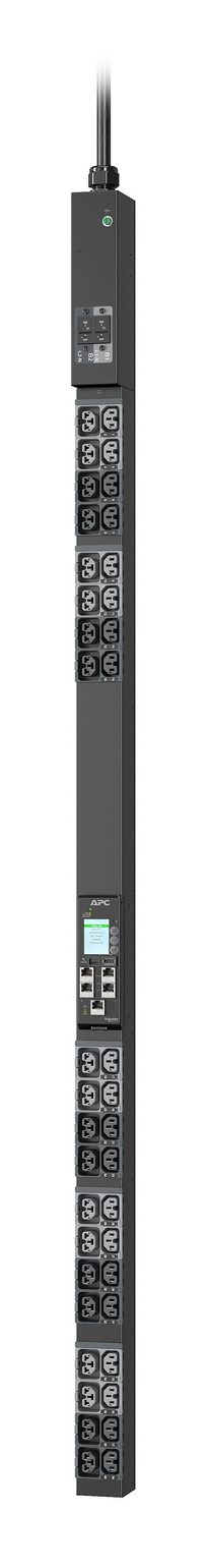 APC NetShelter Rack PDU Advanced - Gen 2 - power distribution unit (rack-mountable) - metered, 230V, 32A, 332P6 - AC 230 V - 7.4 kW - 7400 VA - 1-phase - Ethernet 10/100/1000, USB - input: IEC 60309 2P+PE - output connectors: 40 (20 x IEC 60320 C13/C15/C19/C21, 20 x IEC 60320 C13/C15) - 0U - 3 m cord - black - TAA Compliant