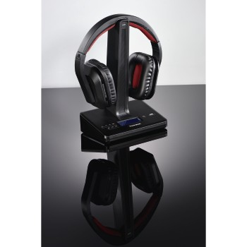 Hama WHP5407 Headphones Wireless Head-band Music Black, Red – image 2
