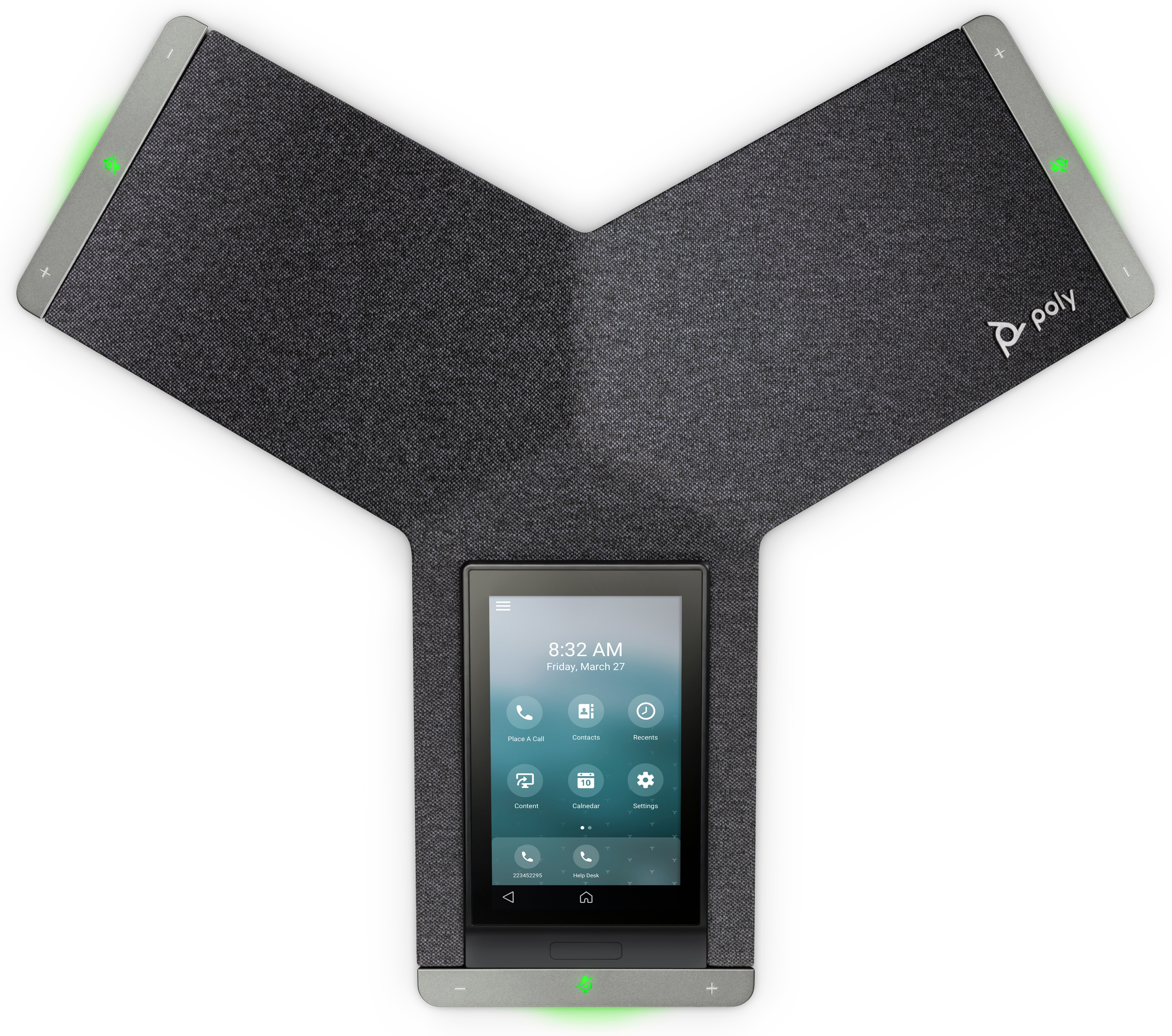 HP Poly Trio C60 IP Conference Phone Full Radio and PoE-enabled. Product colour: Black, Display resolution: 720 x 1280 pix