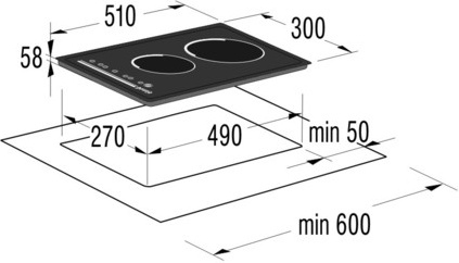 Gorenje IT320AC hob Black Built-in Zone induction hob 2 zone(s) – image 2