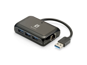 LevelOne Gigabit USB Network Adapter with USB Hub