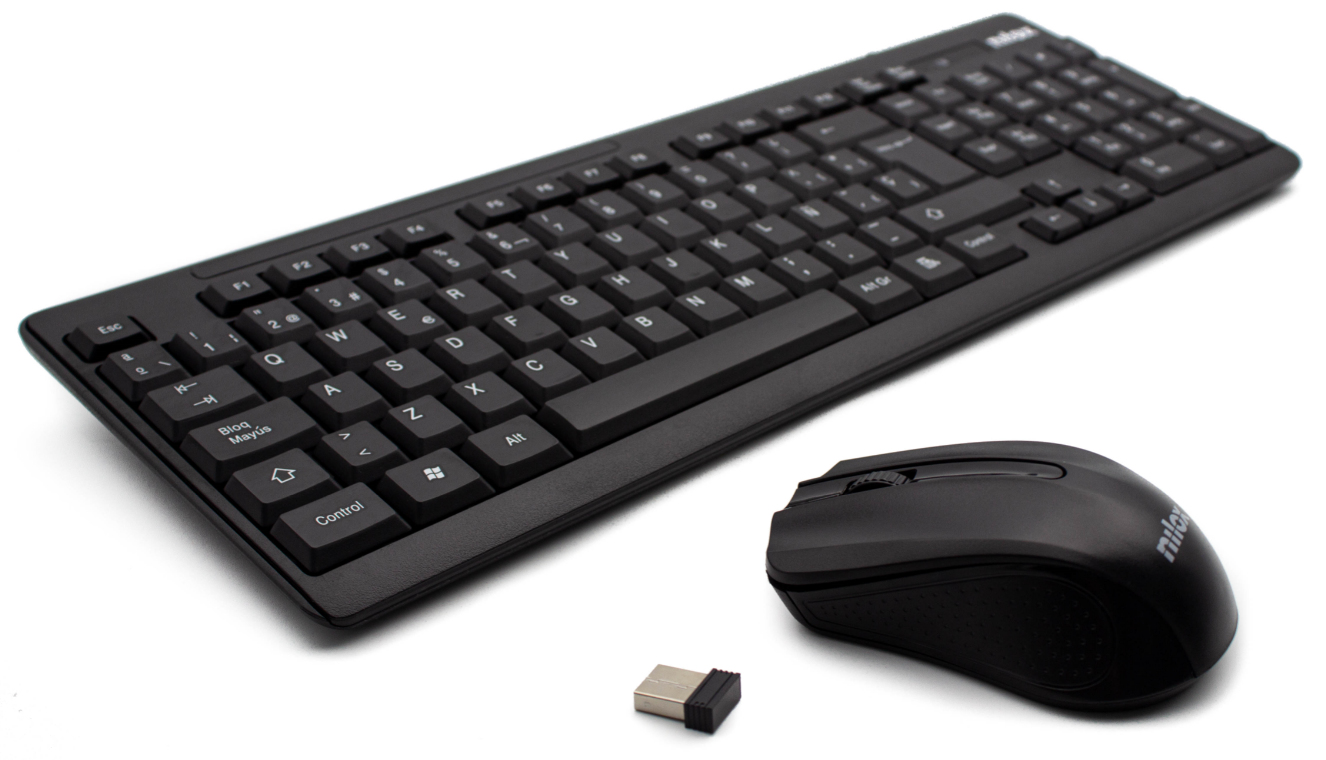 Nilox NXKMWE0001 keyboard Mouse included Universal RF Wireless QWERTY Spanish Black – image 2