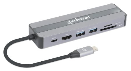 Manhattan USB-C Dock/Hub with Card Reader, Ports (x5): Ethernet, HDMI, USB-A (x2) and USB-C, With Power Delivery (87W) to USB-C Port (Note add USB-C wall charge – image 6
