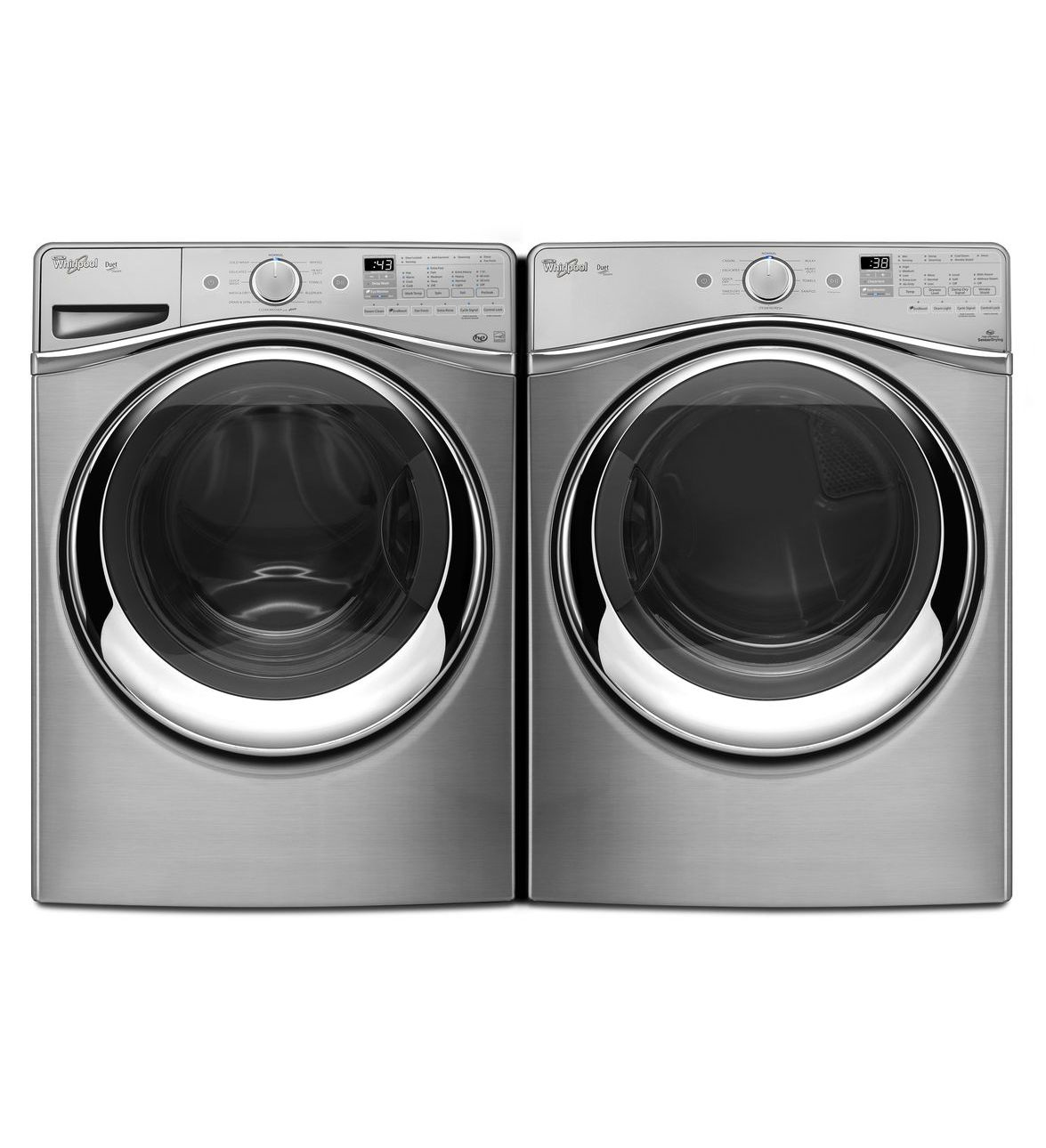 Whirlpool WFW95HEDC washer dryer Freestanding Front-load Silver – image 3