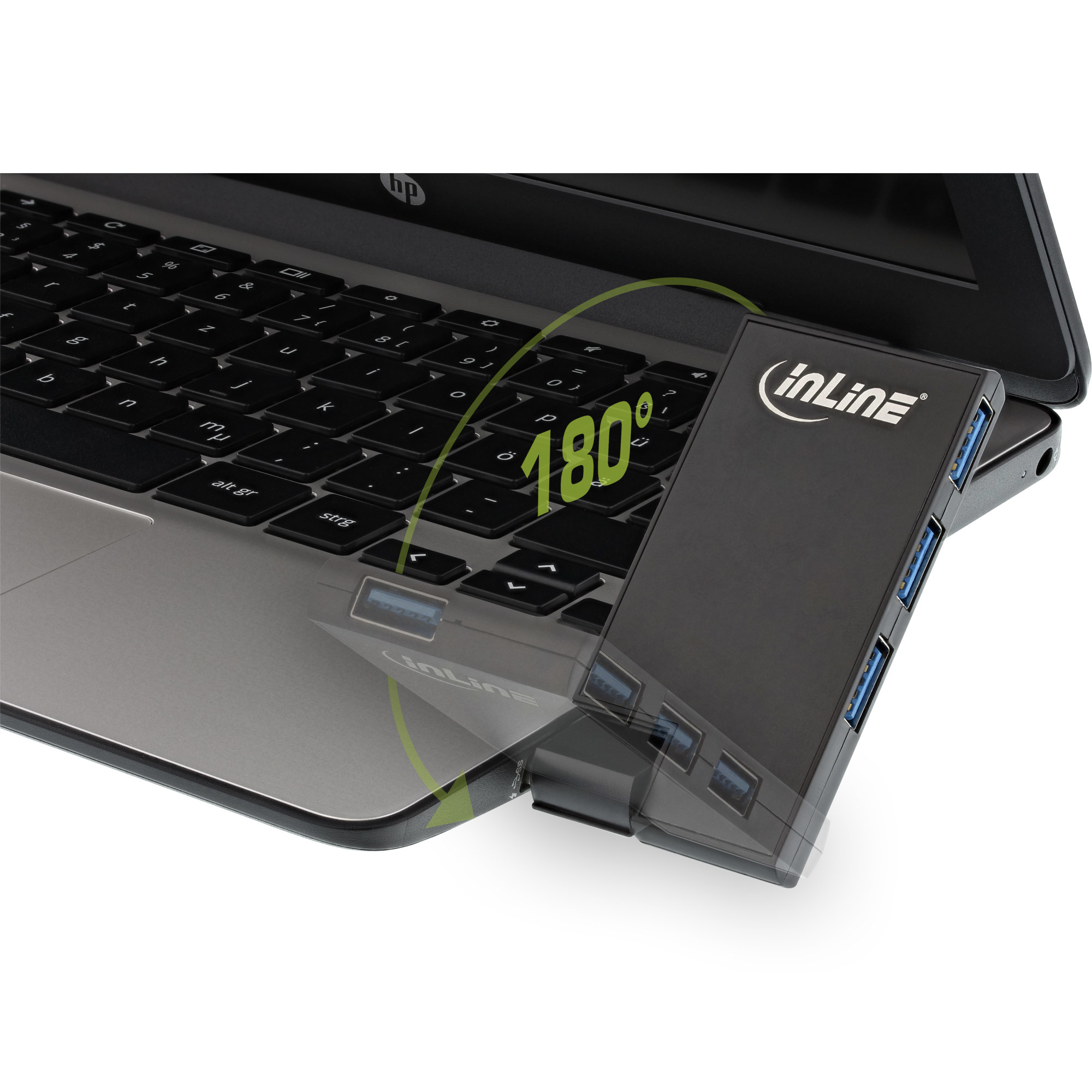InLine USB 3.0 Rotatable Hub, 4 Port, black – image 4