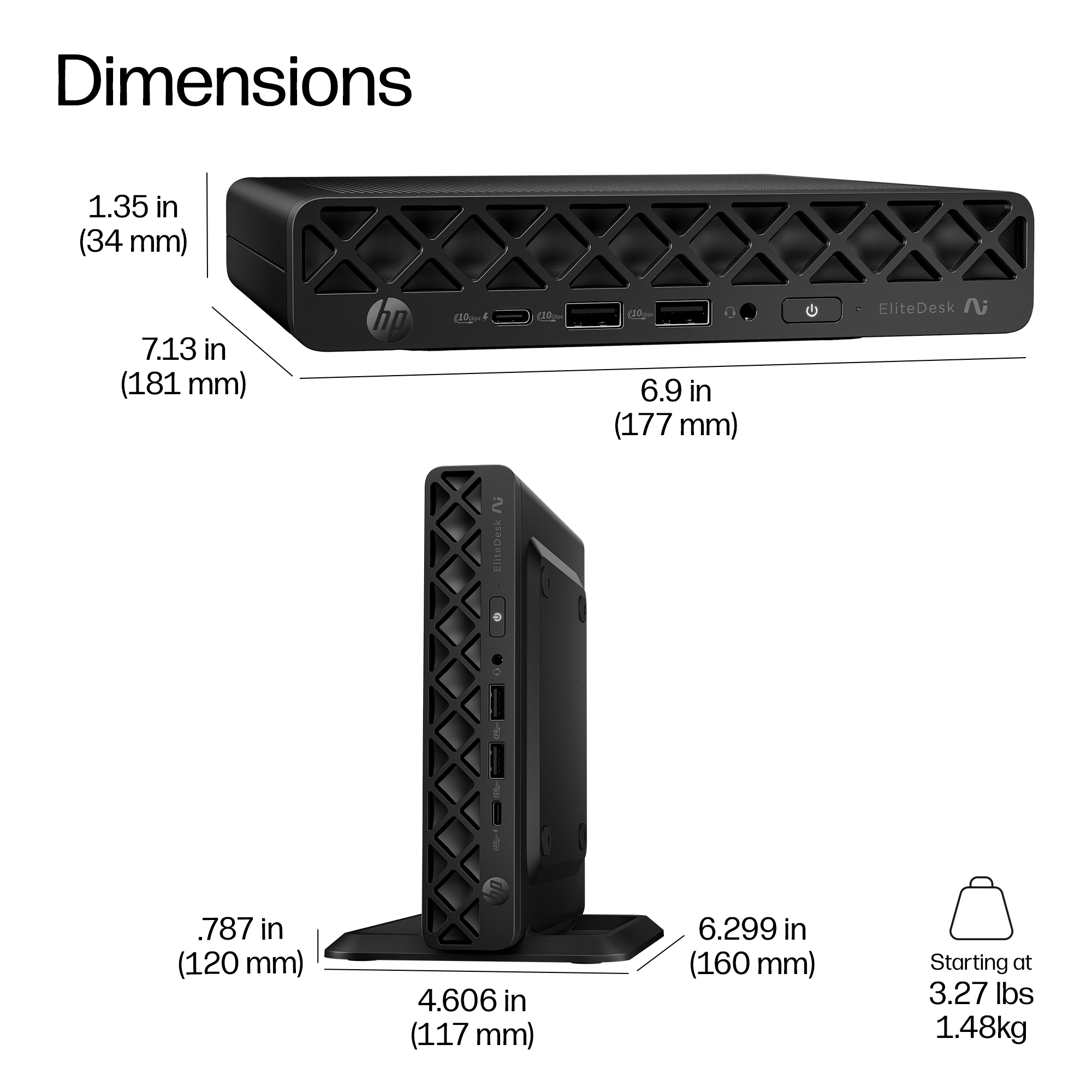 HP E70B9AT PC/workstation Mini PC AI PC – image 4