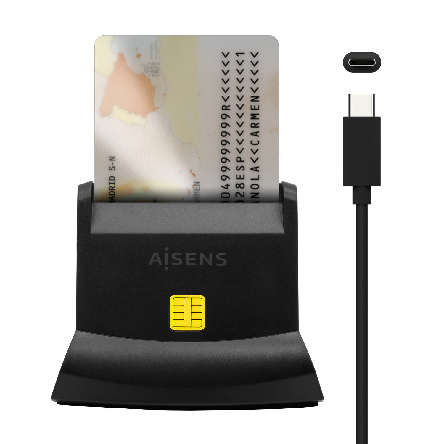 AISENS ASCR-SN04CSD-BK access control reader USB access control reader Black – image 5