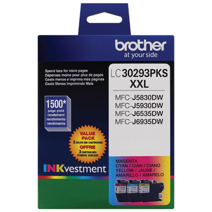 Brother LC30293PK ink cartridge 1 pc(s) Original Extra (Super) High Yield Cyan, Magenta, Yellow – image 1