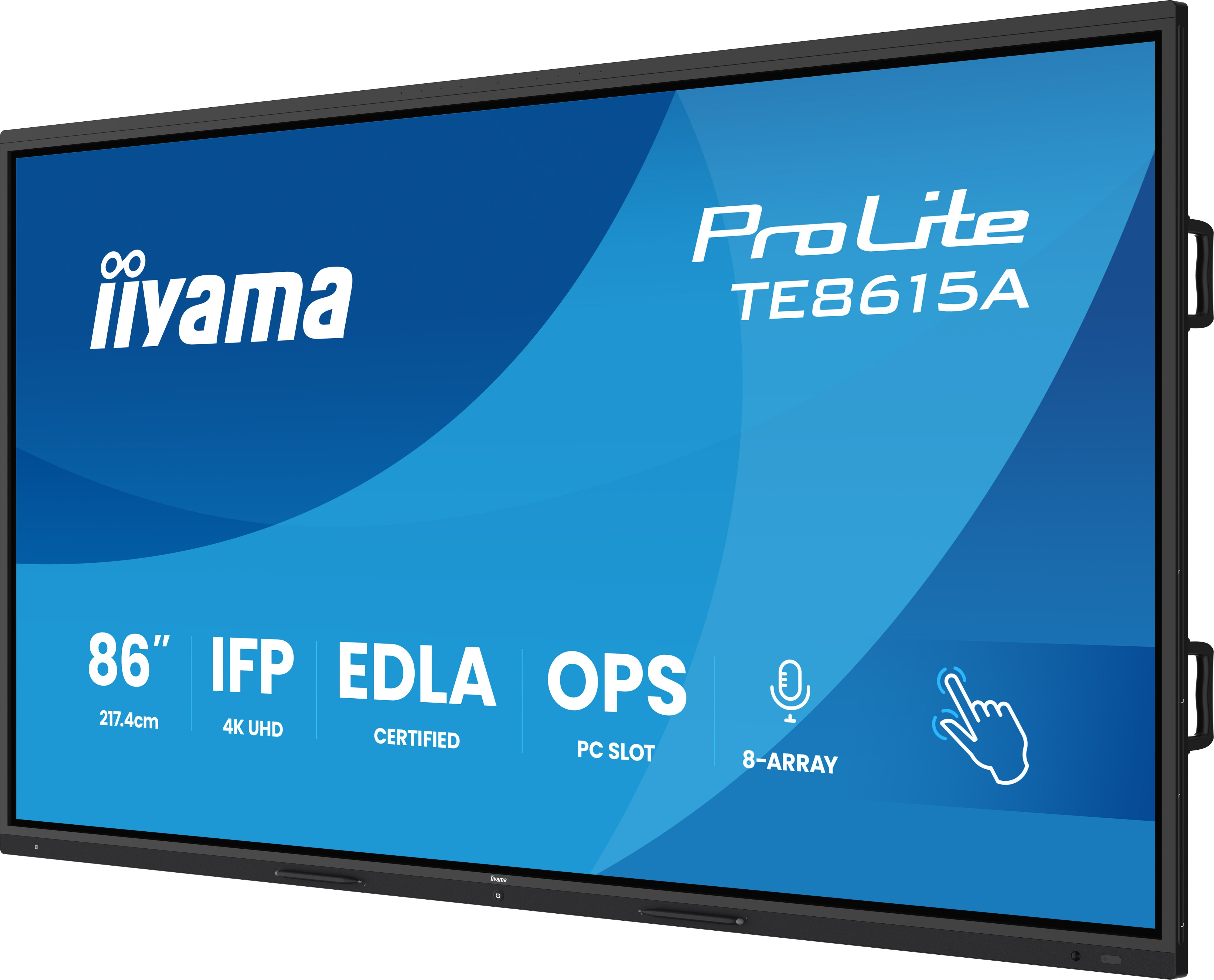 صورة شاشة iiyama TE8615A-B1AG تفاعلية مسطحة 85.6 بوصة 4K Ultra HD