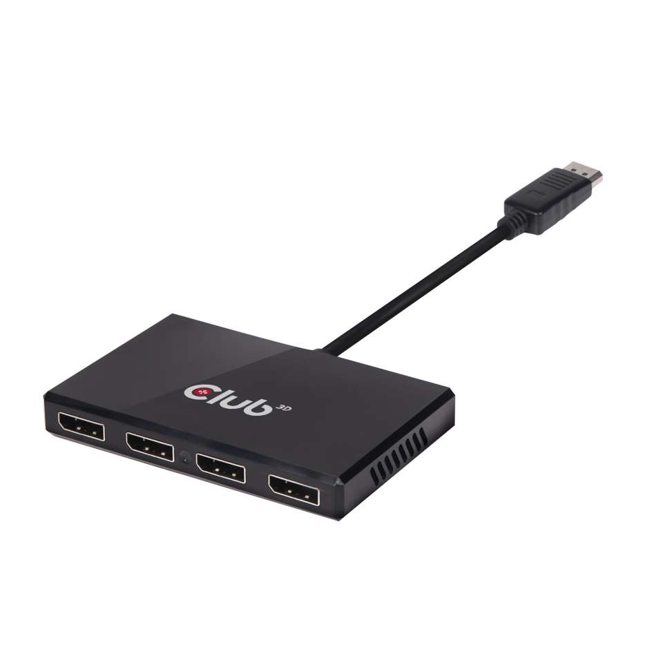 CLUB3D Multi Stream Transport Hub DisplayPort 1.2 Quad Monitor USB Powered (Club 3D SenseVision Multi Stream Trans)