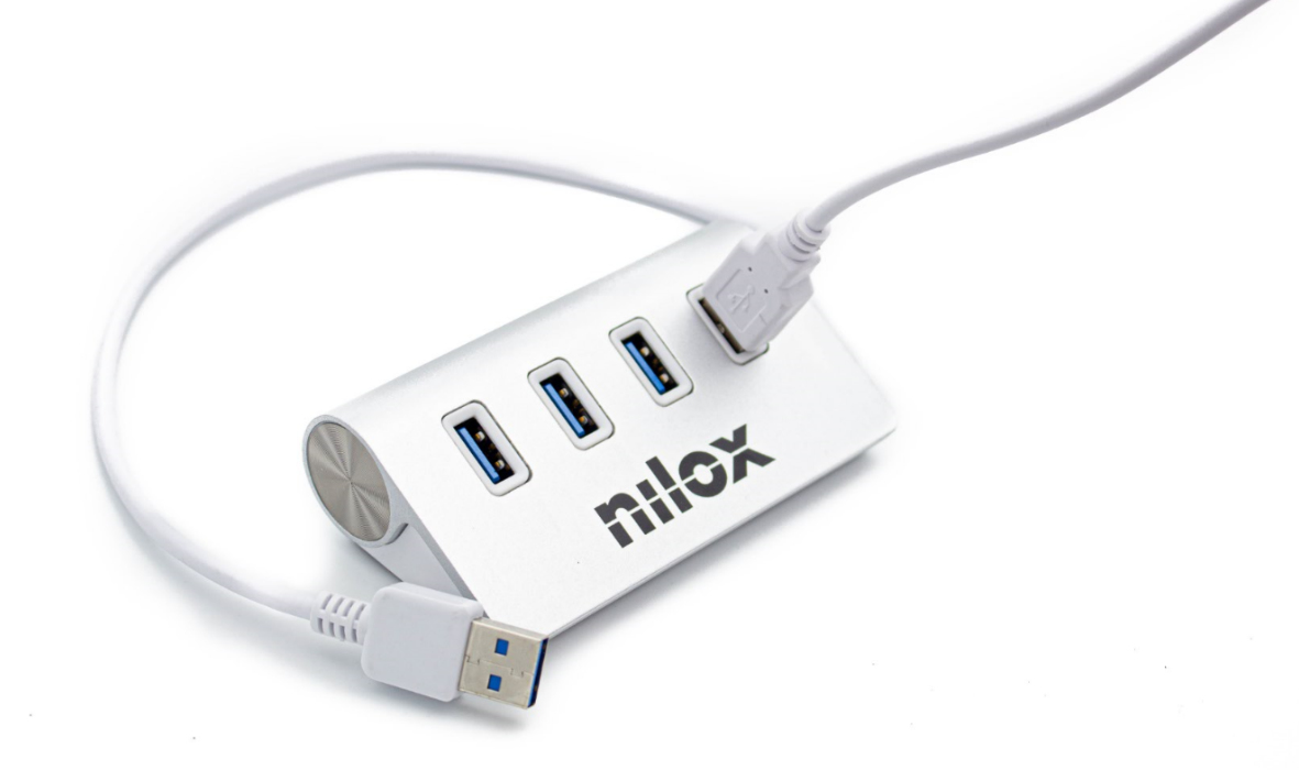 Nilox NX4HUB30 interface hub USB 3.2 Gen 1 (3.1 Gen 1) Type-A 5000 Mbit/s Grey – image 3