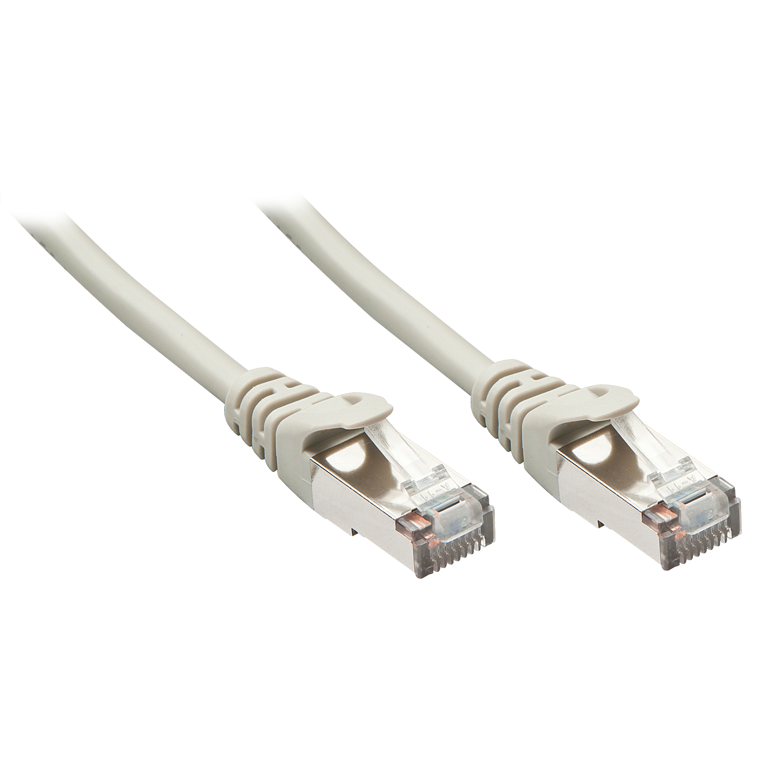LINDY RJ45 Netzwerk Anschlusskabel CAT 5e F/UTP 0.50 m Grau mit Rastnasenschutz (50 St.)