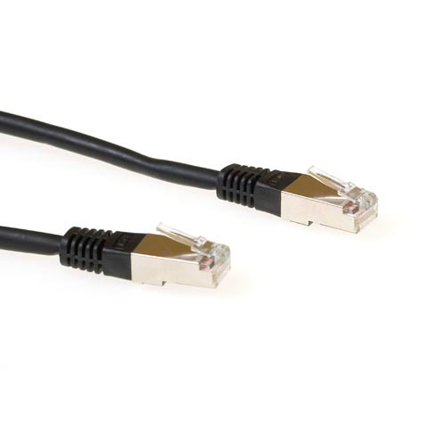 ACT Black 0.5 meter F/UTP CAT5E patch cable with RJ45 connectors