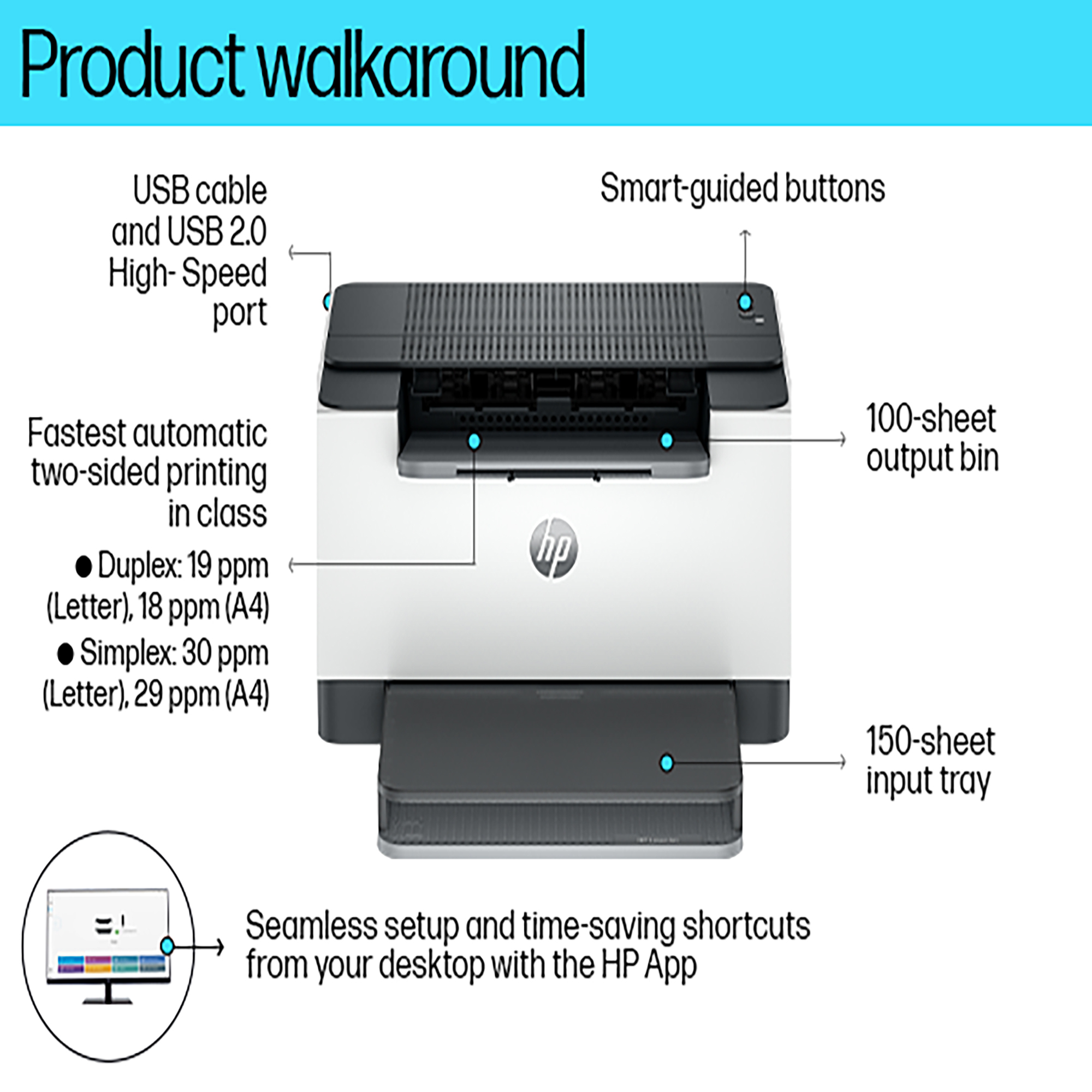 HP LaserJet M209d Printer – image 4