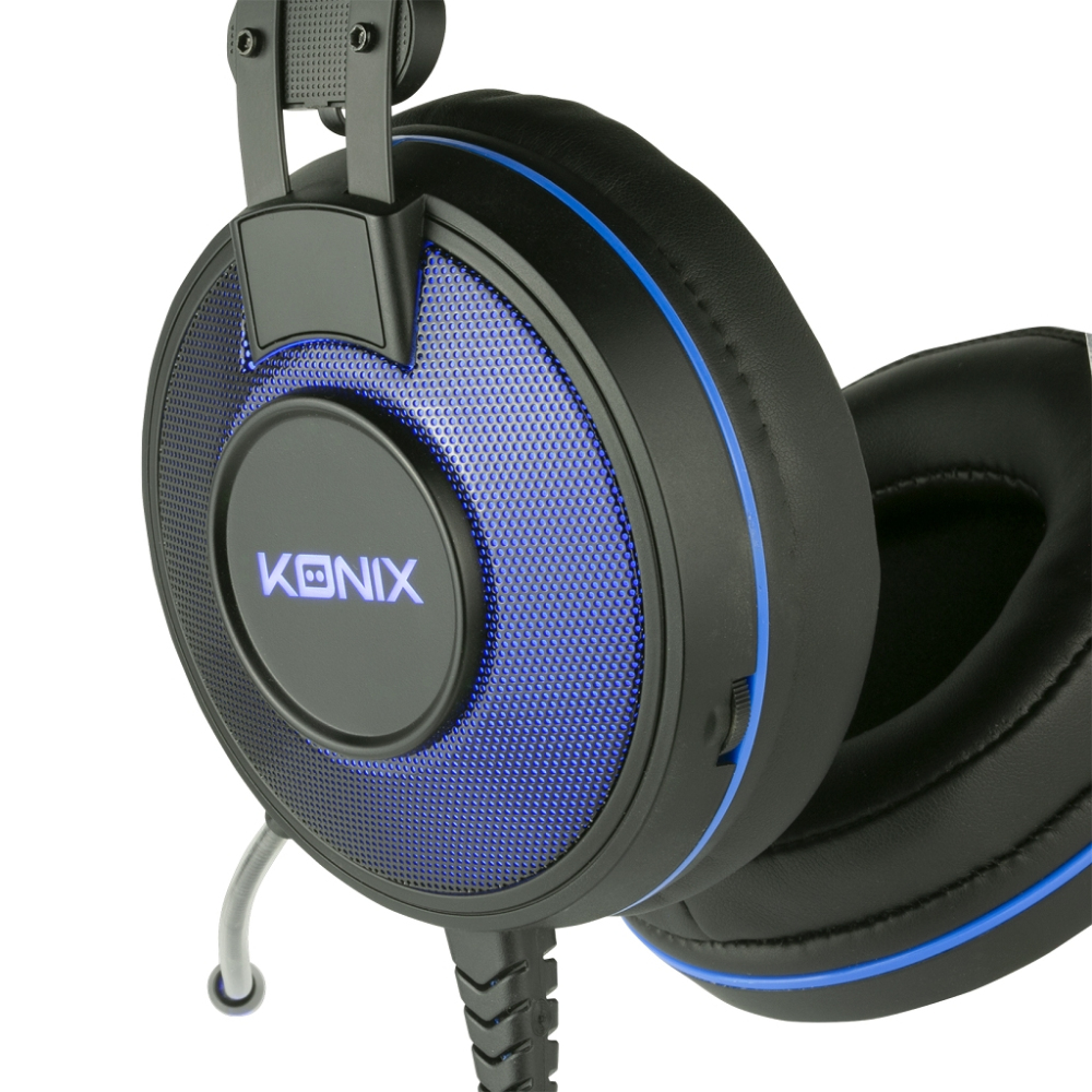 Konix 61881105272 headphones/headset Wired Head-band Gaming Black, Blue – image 9