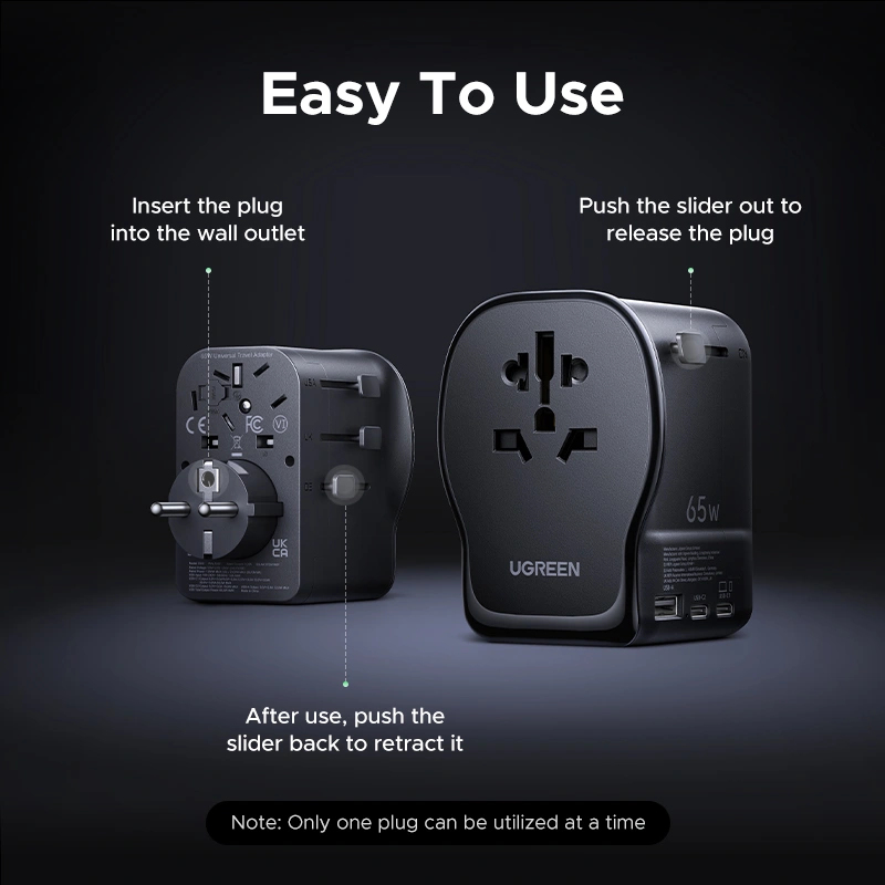 Ugreen 55001 mobile device charger Universal Black, Grey AC Fast charging Indoor – image 2