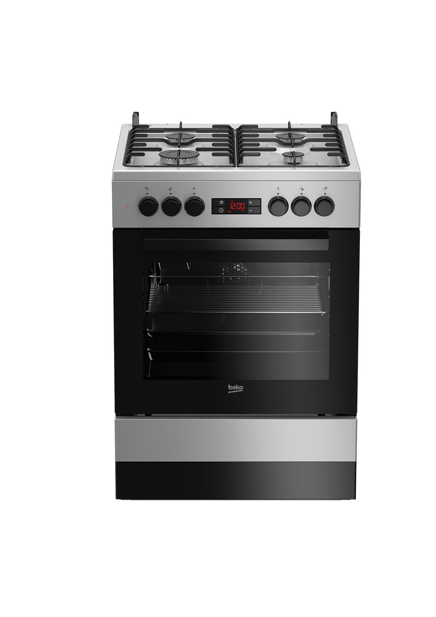 Beko FSM62320DSS cooker Freestanding cooker Electric Gas Silver – image 1