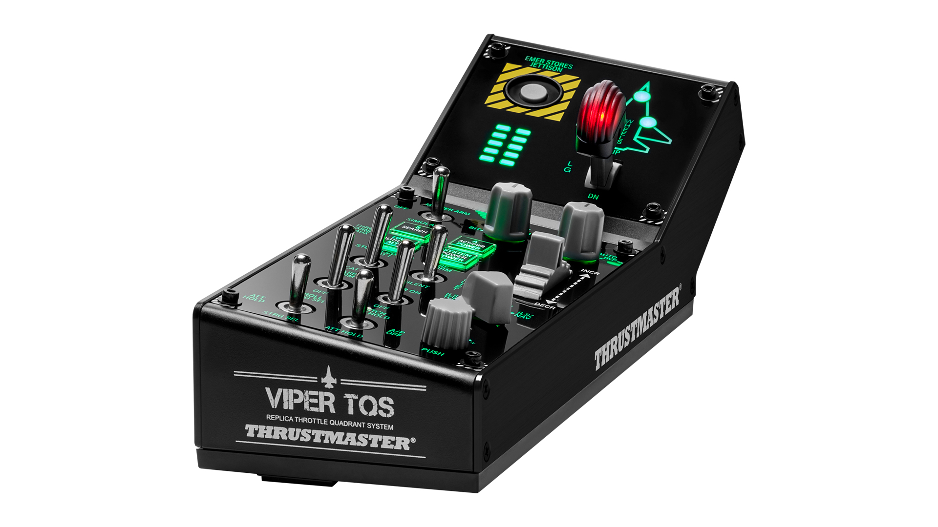 Thrustmaster VIPER Panel Svart USB Joystick + reglerspak för motor PC