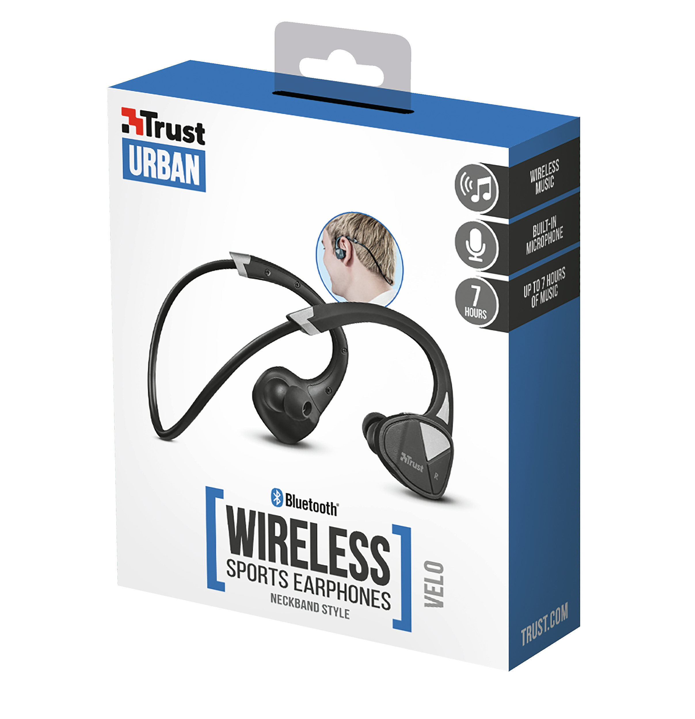 Trust Velo Headset Wireless Neck-band Calls/Music Micro-USB Bluetooth Black – image 7