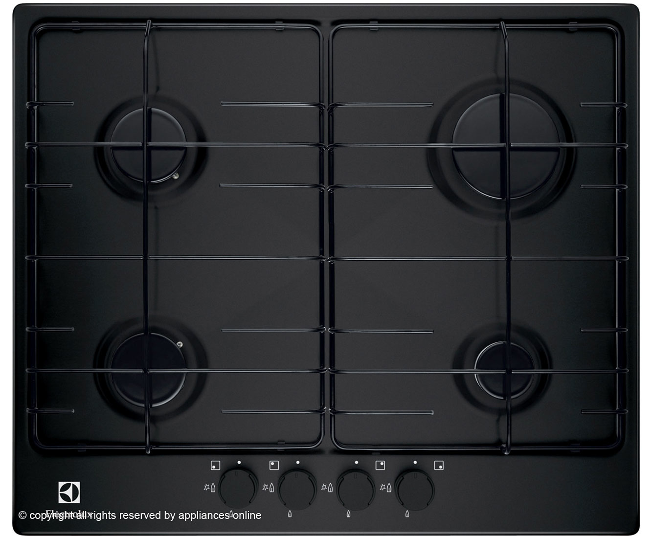 Electrolux EGG6242NOK hob Black Built-in Gas 4 zone(s)
