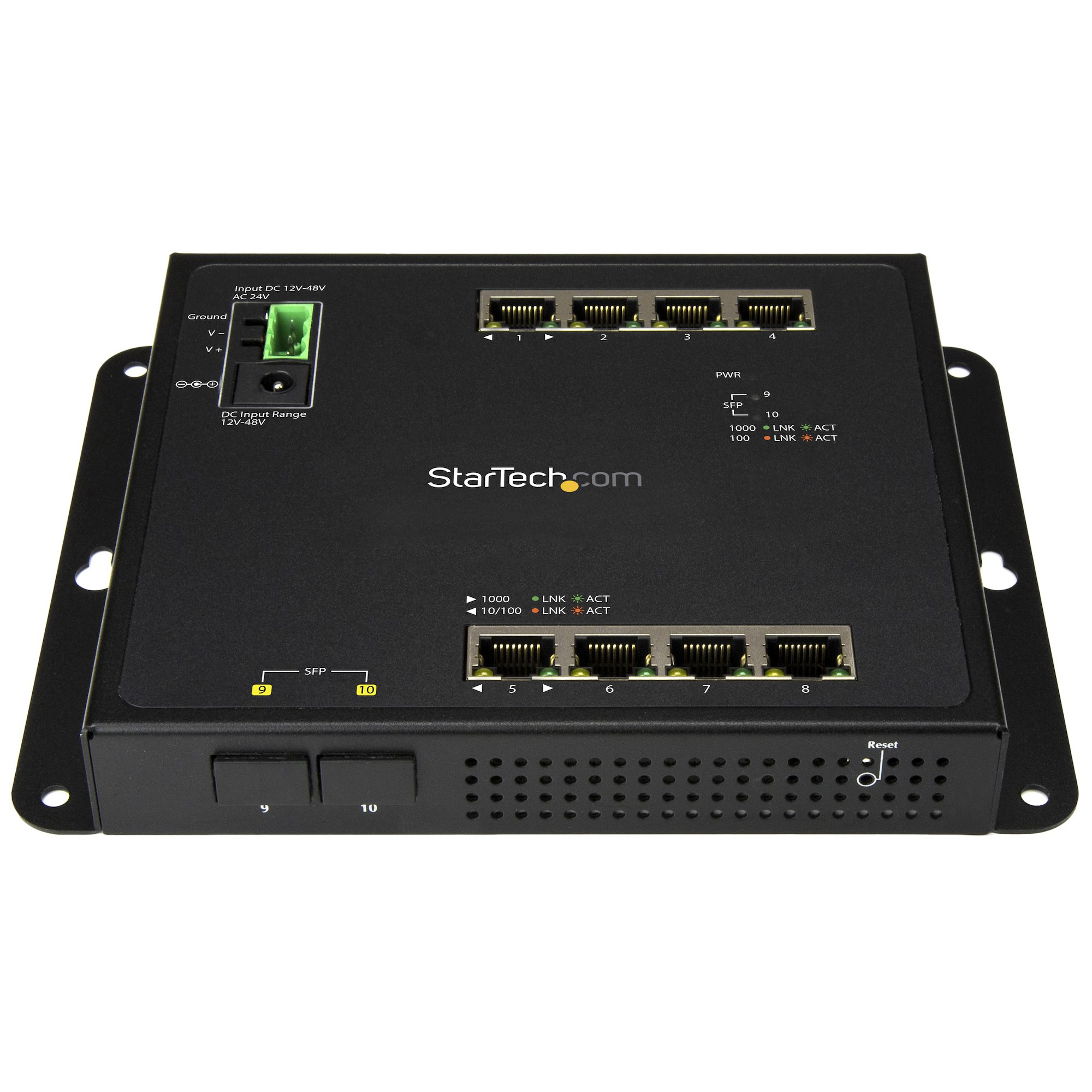 StarTech.com Industrial 8 Port Gigabit Ethernet Switch w/2 MSA SFP Slots - Hardened GbE L2 Managed Network Switch - Rugged RJ45 LAN Layer 2 Switch Din Rail Wall – image 2