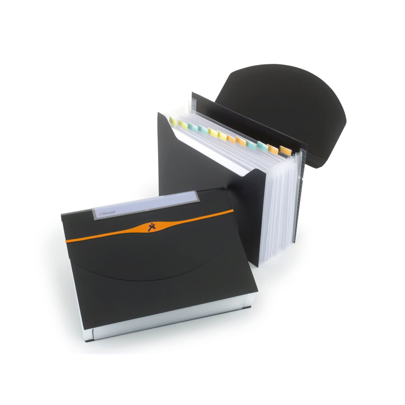 صورة Rexel Optima A4 Polypropylene (PP) Divider Book, Black, 500 Sheets