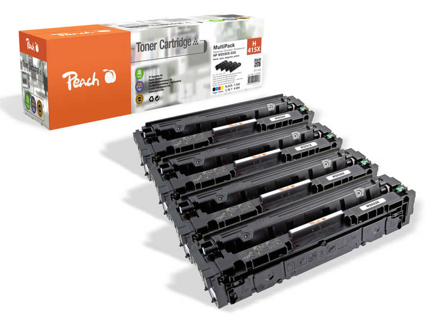 Peach PT1145 toner cartridge 4 pc(s) Compatible Black, Cyan, Magenta, Yellow