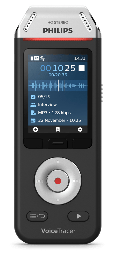 Philips Voice Tracer DVT2810/00 dictaphone Flash card Black, Chrome – image 1