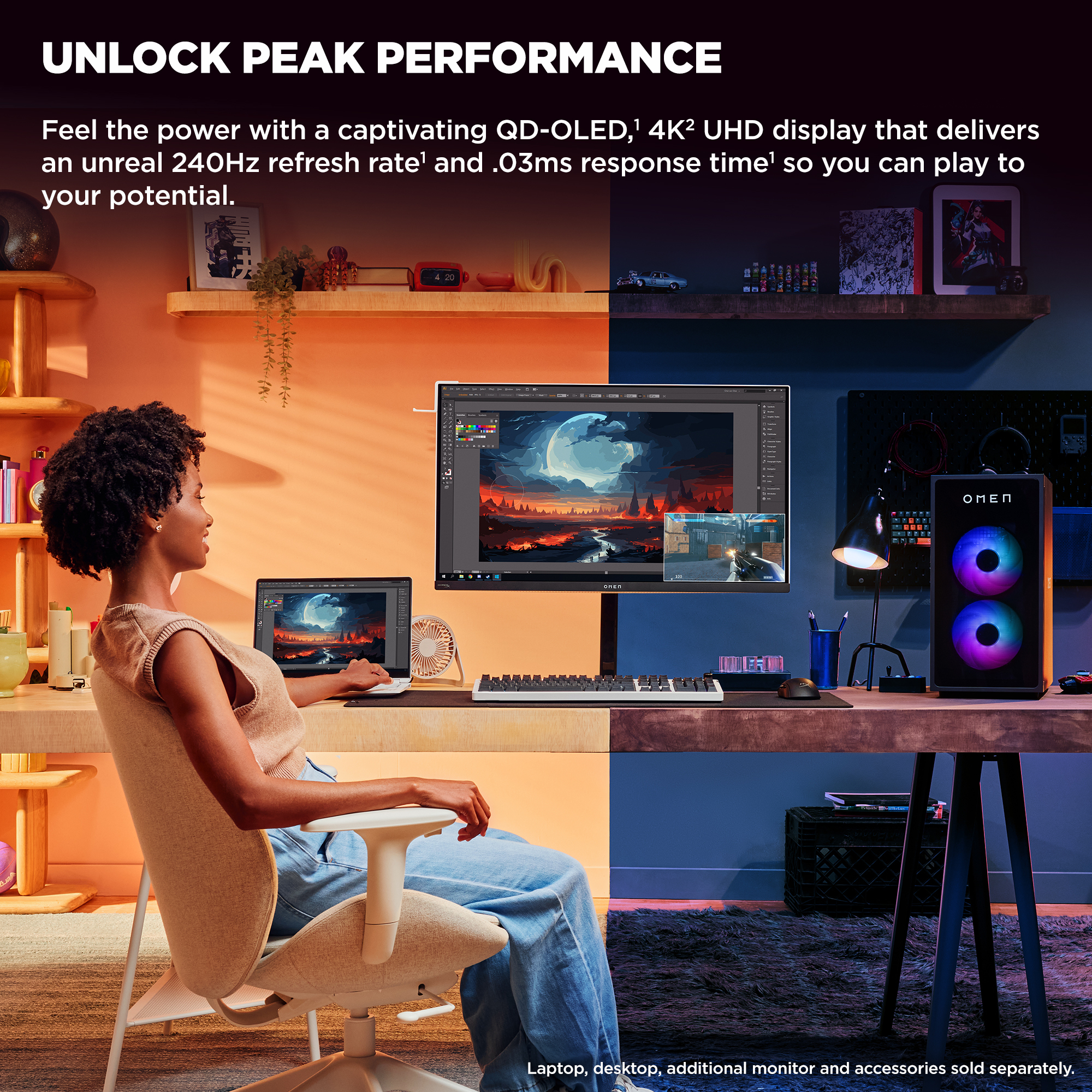HP OMEN Transcend 31.5 inch UHD 240Hz OLED Gaming Monitor - OMEN Transcend 32 – image 8