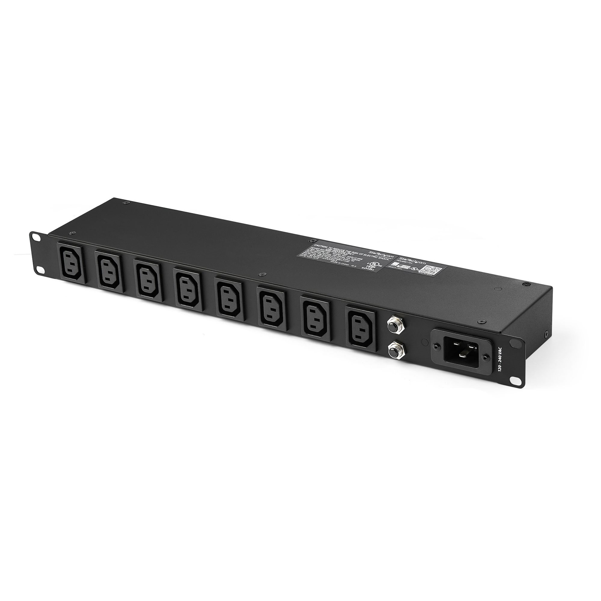 StarTech.com PDU08C13GB unità di distribuzione dell'energia (PDU) 8 presa(e) AC 1U Nero