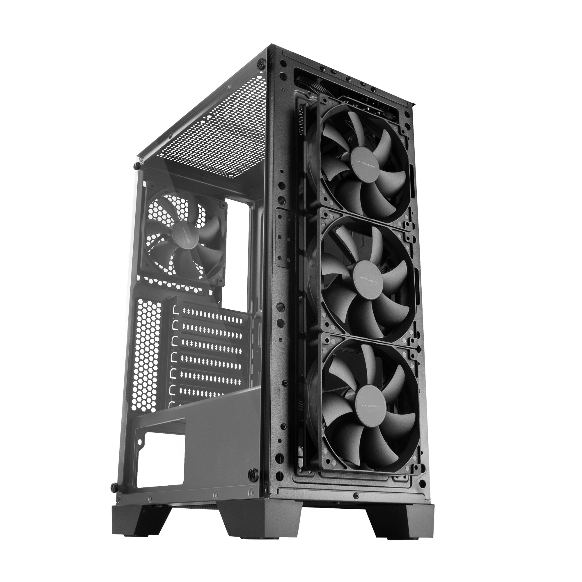 Mars Gaming MC-MASTER ATX PC Case Metal-Mesh Front Panel Tempered Glass Window 4 Ultra-quiet – image 2