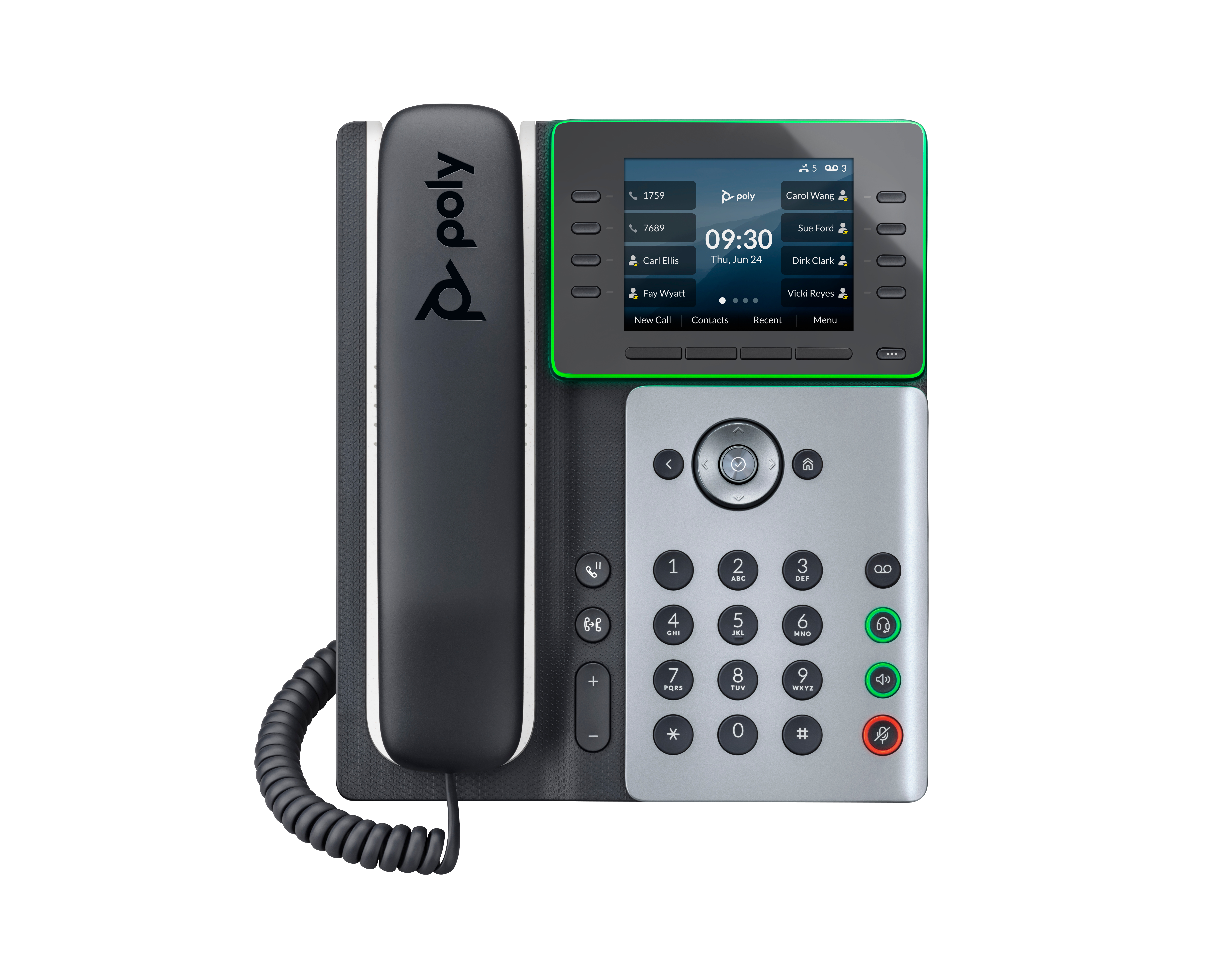 Poly POLY EDGE E350 IP PHONE 8 Lines Gigabit Ethernet Bluetooth 5.0 NFC 88M89AA