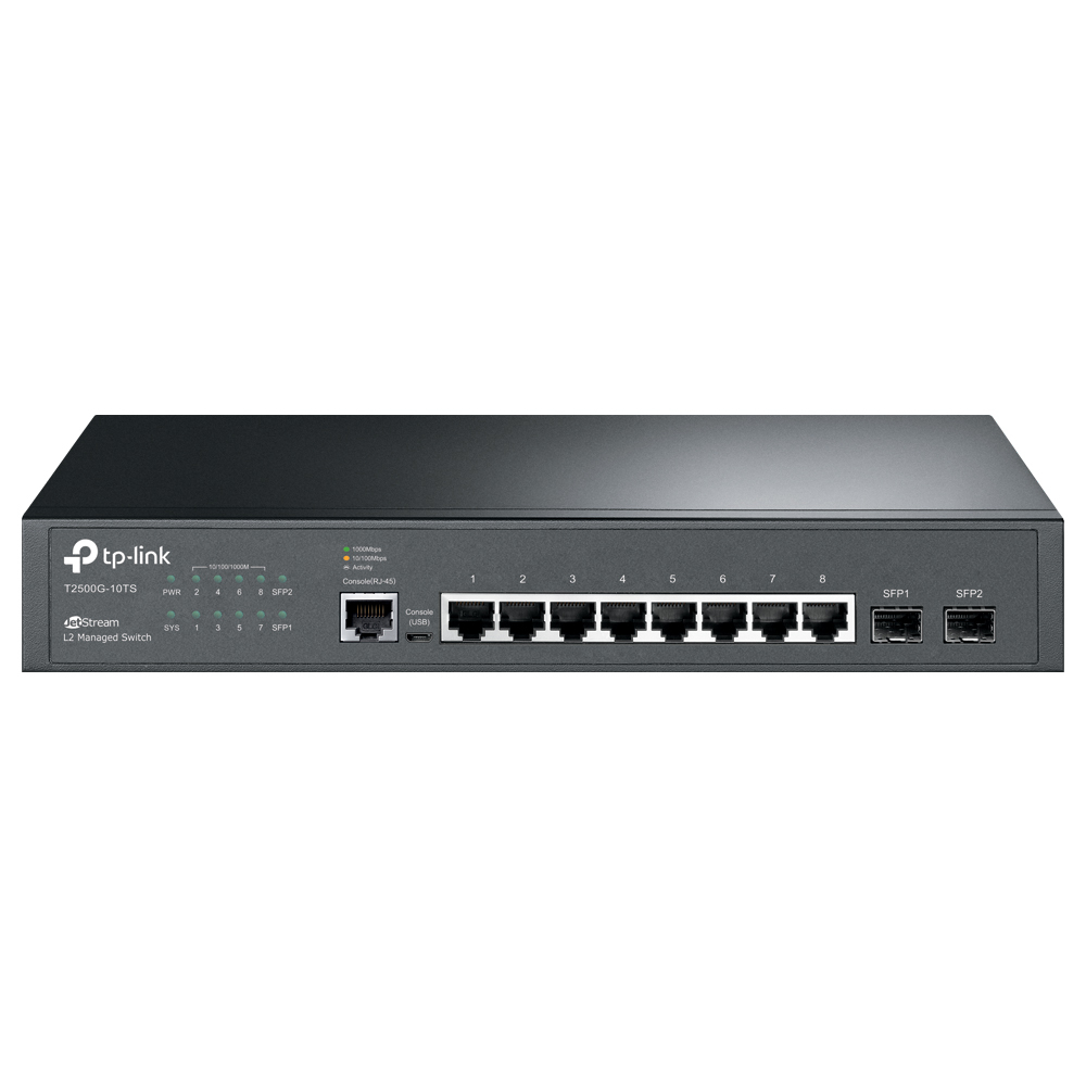 TP-Link JetStream 8-Port Gigabit L2 Managed Network Switch with 2 SFP Slots