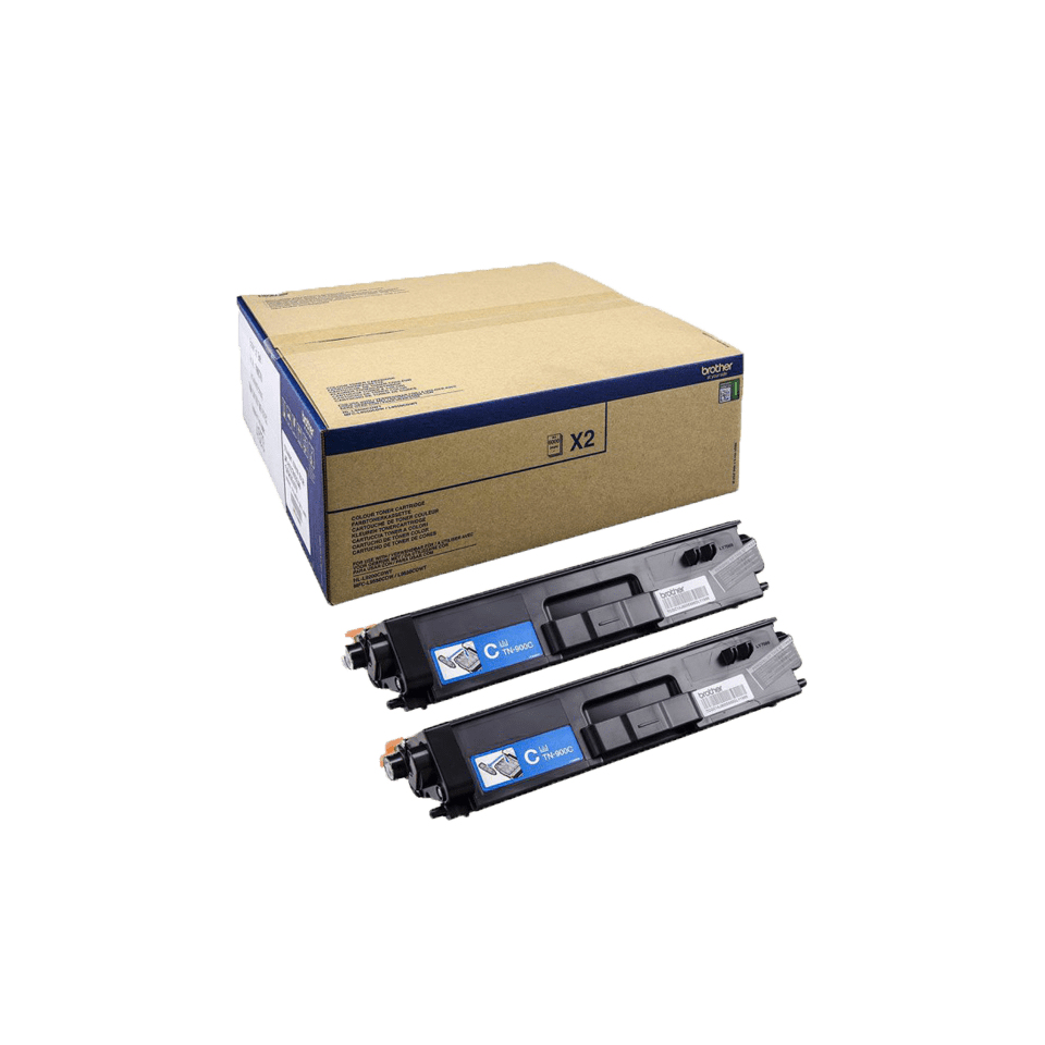 Brother TN900C - 2-pack - cyan - original - toner cartridge - for Brother HL-L9300CDWTT, MFC-L9550CDWT
